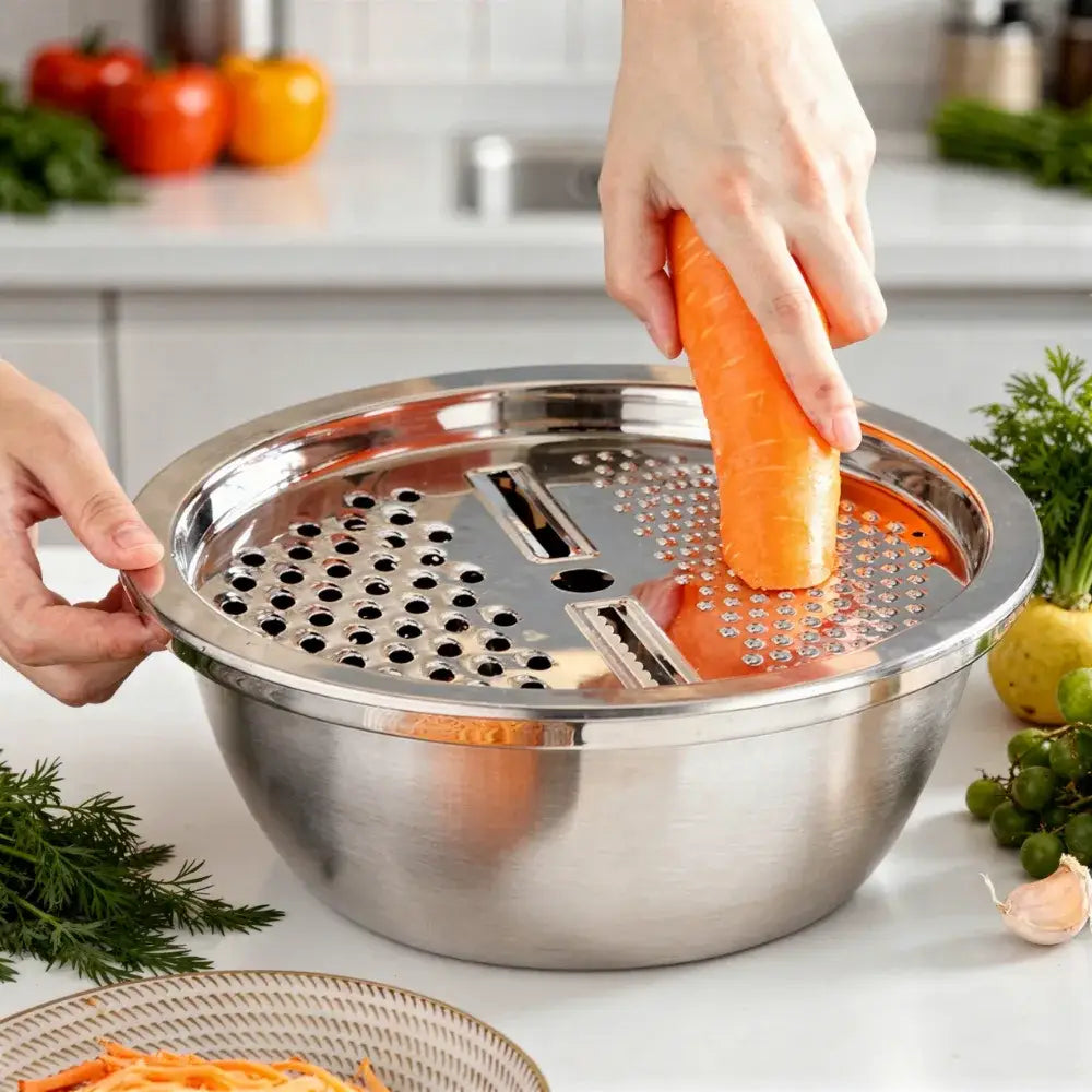 Ralador com Bacia Inox 4 em 1